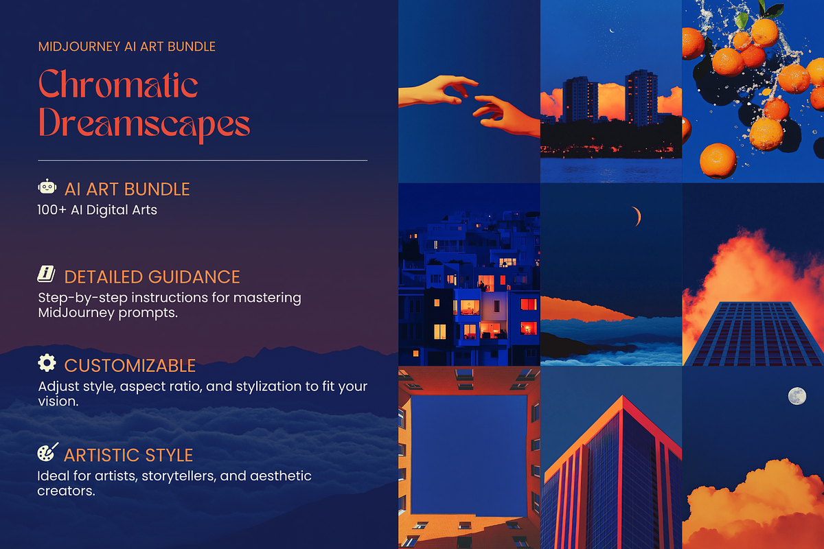Chromatic Dreamscapes Midjourney Art, a Decorative Illustration by Artimind Studio (Photo 2 of 10)