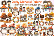 Quirky Whimsical Autumn Clipart Bund, an Illustration by Sublimation Artist (Thumbnail 1 of 6)