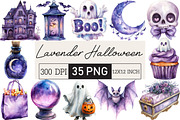 Watercolor Lavender Halloween, an Illustration by Black Bird Studio (Thumbnail 1 of 6)