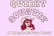 Quirky Country, a hand-drawn script, a Handwritten Font by Eryn Rose Design (Thumbnail 1 of 11)