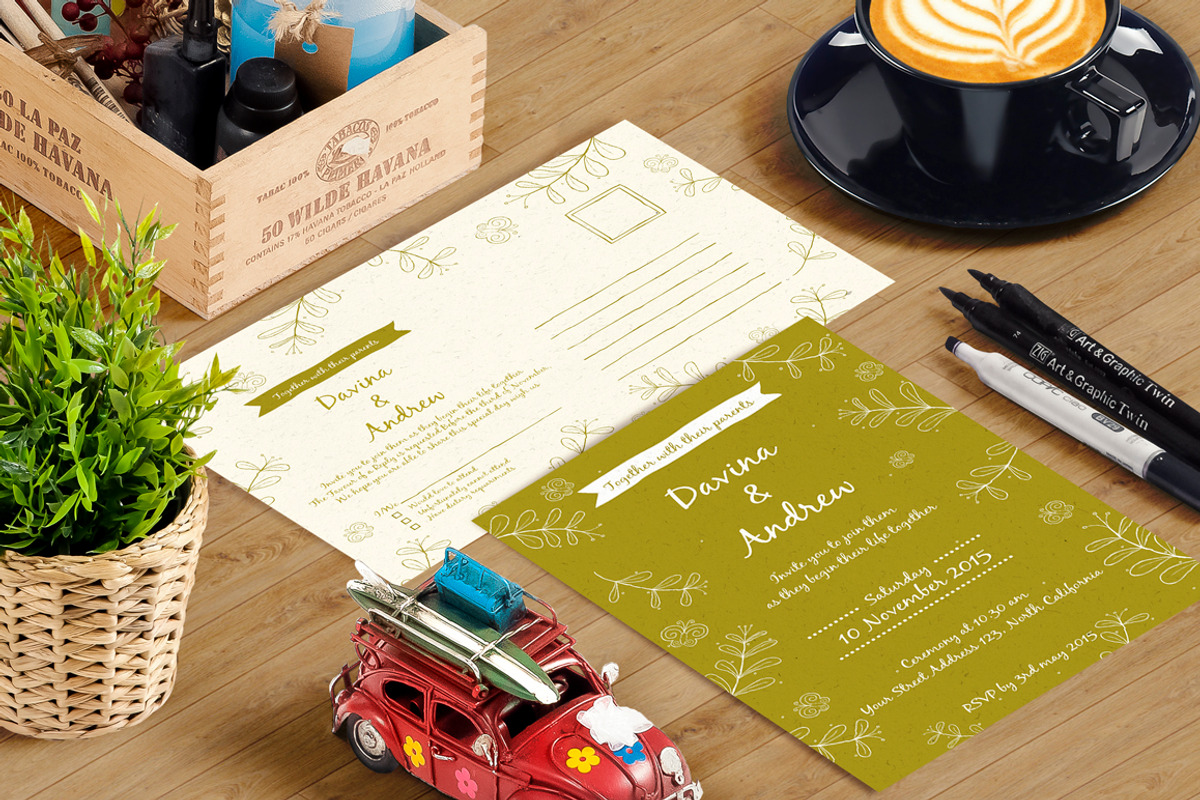 Wedding Invitation, a Card Template by Saphari (Photo 3 of 3)