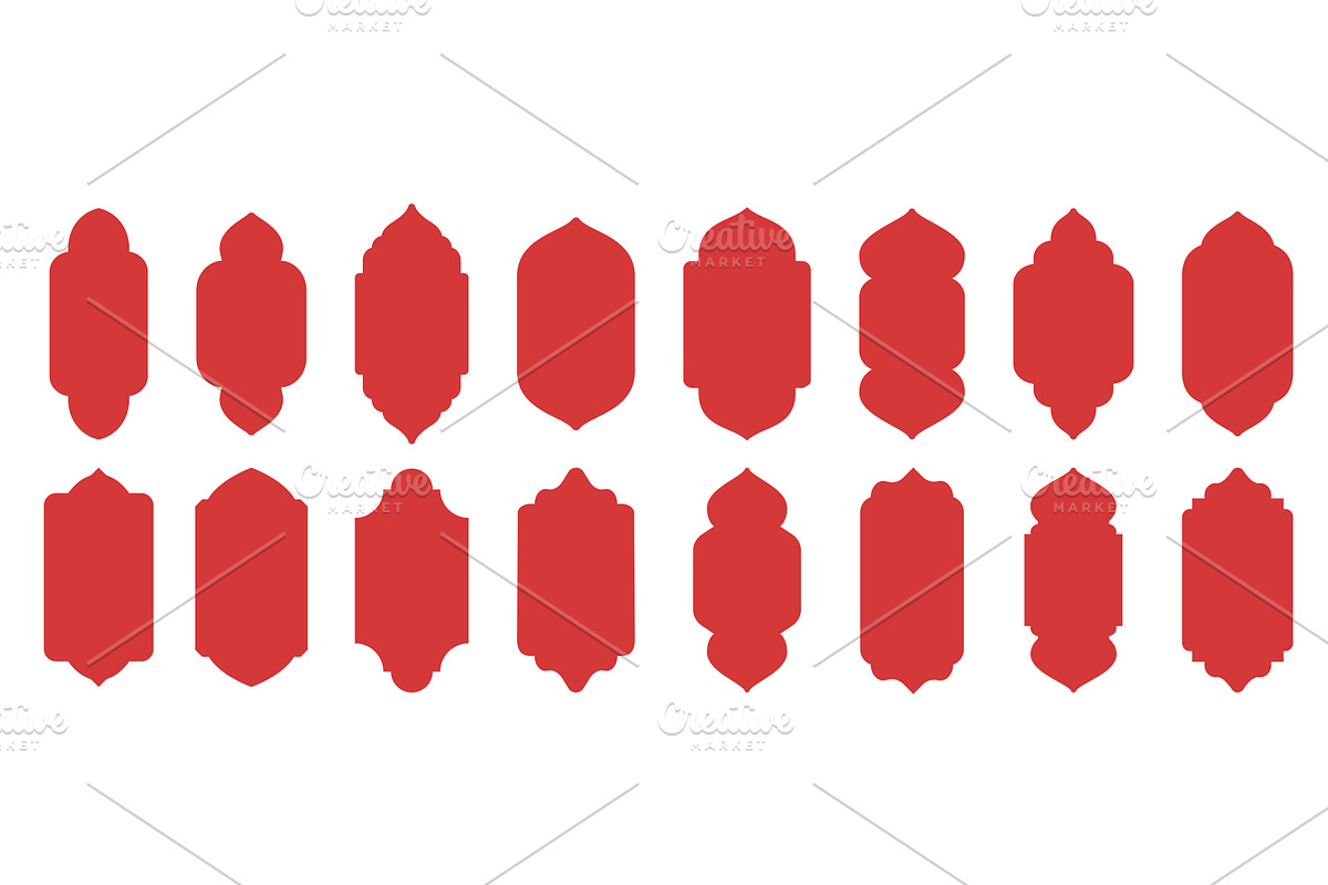 Arabic window shapes. Vintage, an Object Illustration by winwin.art