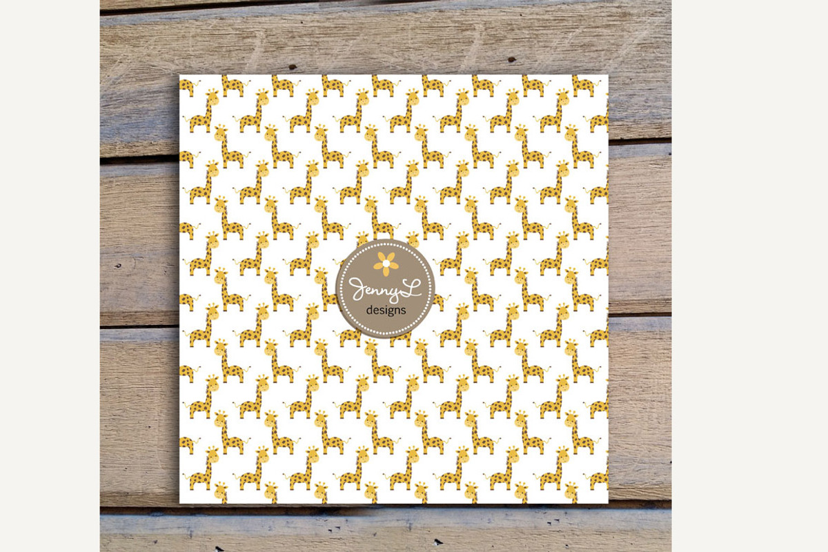Baby Giraffe Digital Paper & Clipart, a Pattern Graphic by JennyL Designs (Photo 3 of 5)