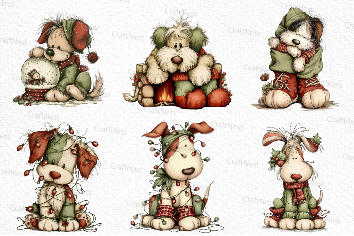 Lazy Christmas Dog Sublimation, an Illustration by Craft Nest (Photo 3 of 6)