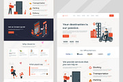 Courier Service landing page, a Landing Page Template by Design Lab (Thumbnail 2 of 2)