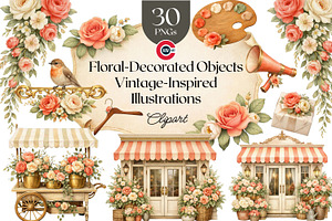 Vintage Botanical Floral Frames