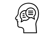 Inner Dialogue Line Icon, an Icon by Pexelpy (Thumbnail 2 of 2)