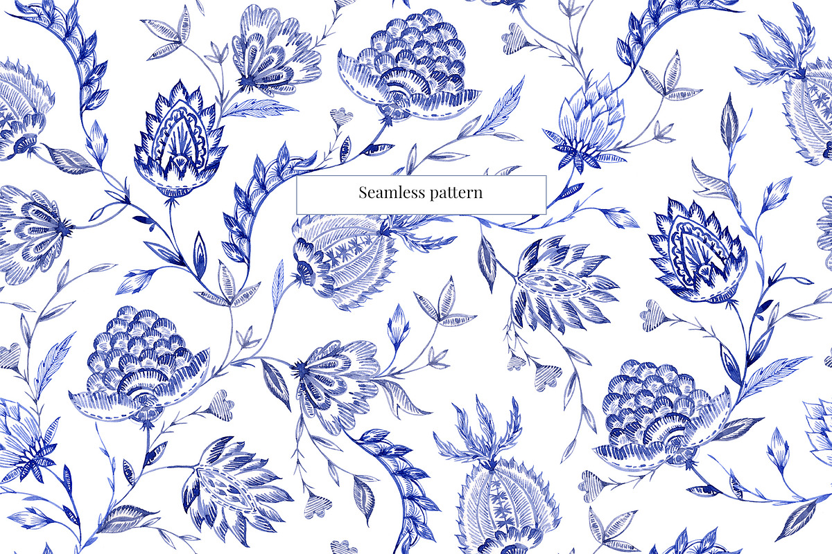 LUXURY BATIK, Watercolor set!, a Pattern Graphic by HannaStudio (Photo 5 of 10)