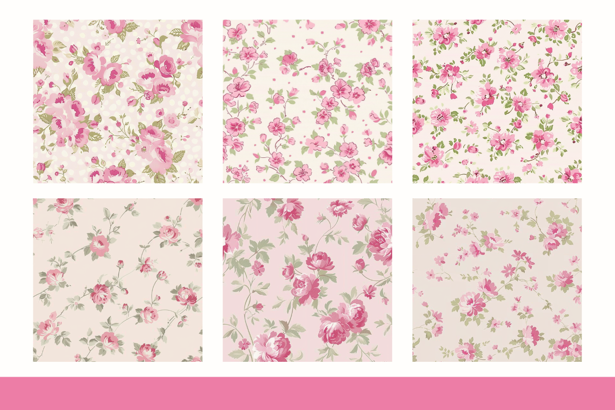 Pink Cottage Chic Background Paper, a Pattern Graphic by Paper Artsthetics (Photo 2 of 5)