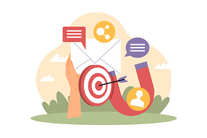 Sending emails to exact recipients, an Object Illustration by YummyBuum