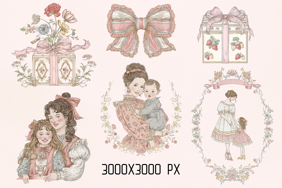Whimsy Mother's Day Pack, an Object Illustration by GiraffeCreative (Photo 9 of 16)