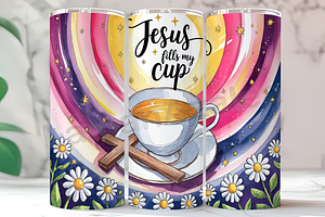 Jesus Bible Verse Faith Tumbler, a Background Photo by LamanAzalea
