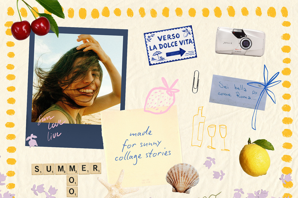 Italian Summer Collage Pack, an Object Graphic by lerinartstudio (Photo 2 of 10)