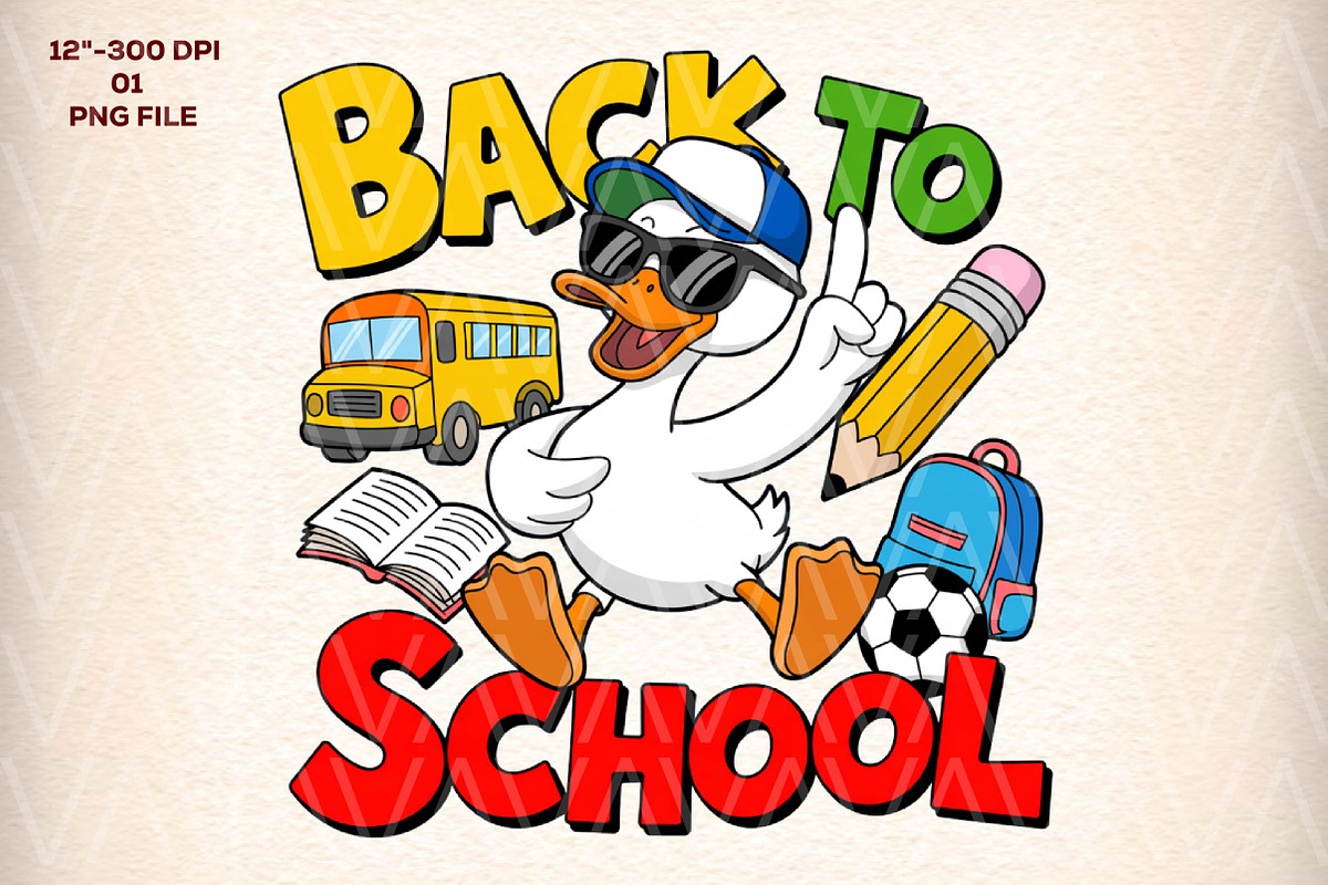 Back to School Png School Goose Png, an Illustration by CreationArt (Photo 1 of 5)