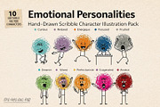 Emotional Personalities – Hand-Drawn, a Person Illustration by 3d_model_tifotizi (Thumbnail 1 of 7)