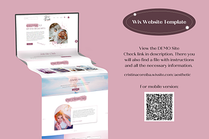 WIX Website Template Spiritual Pink