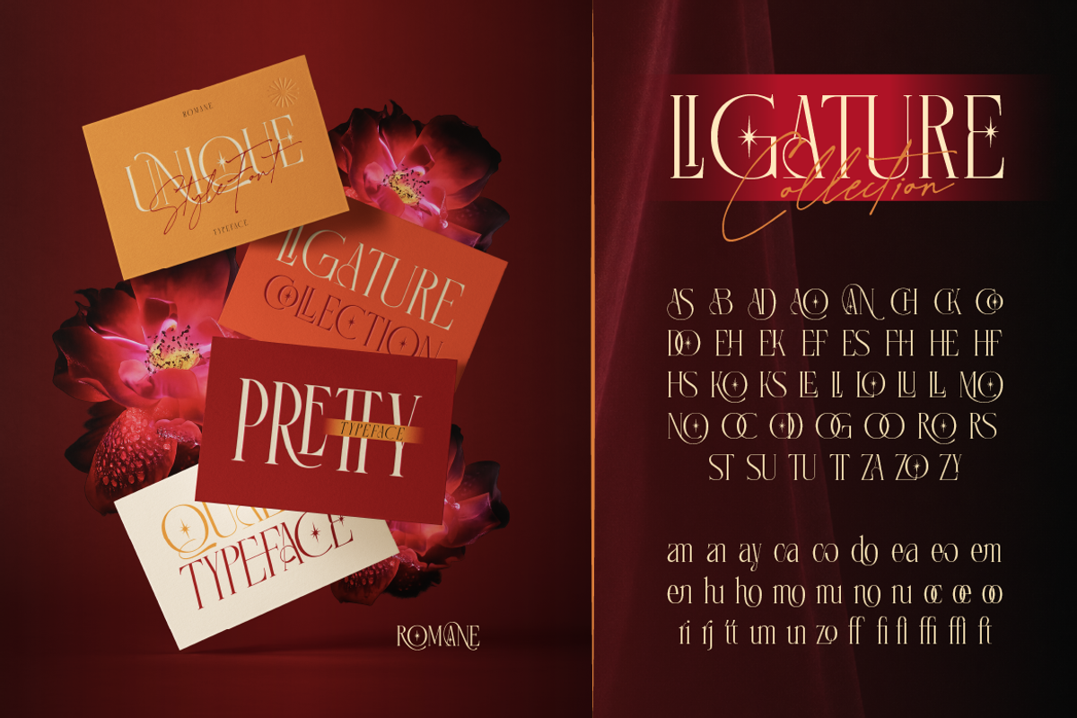 Romane - Elegant Serif, a Serif Font by Burntilldead (Photo 5 of 11)