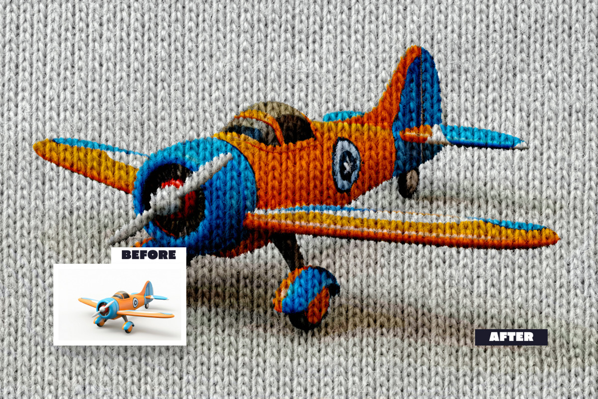 Knitted Wool Photo Effect, a Layer Style Add-On by dokudokunomi (Photo 2 of 5)