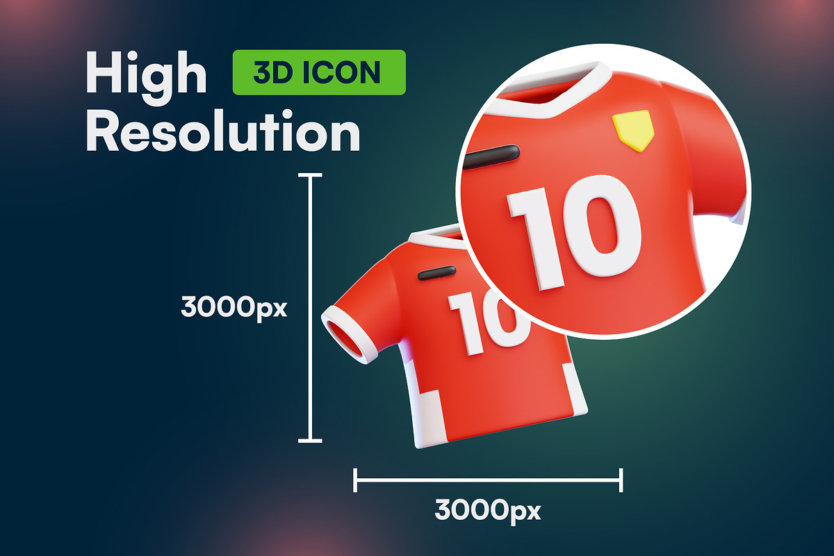 20 Football 3D Icon Set, an Object 3D Model by Bilicube Studio (Photo 2 of 6)