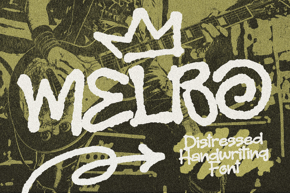MELBO – Distressed Handwriting Font, a Handwritten Font by Blankids Studio (Photo 1 of 10)