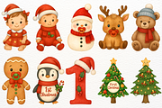 First Christmas PNG Baby Shower Set, a Seasonal Illustration by SugarCloudStudioArt (Thumbnail 2 of 5)