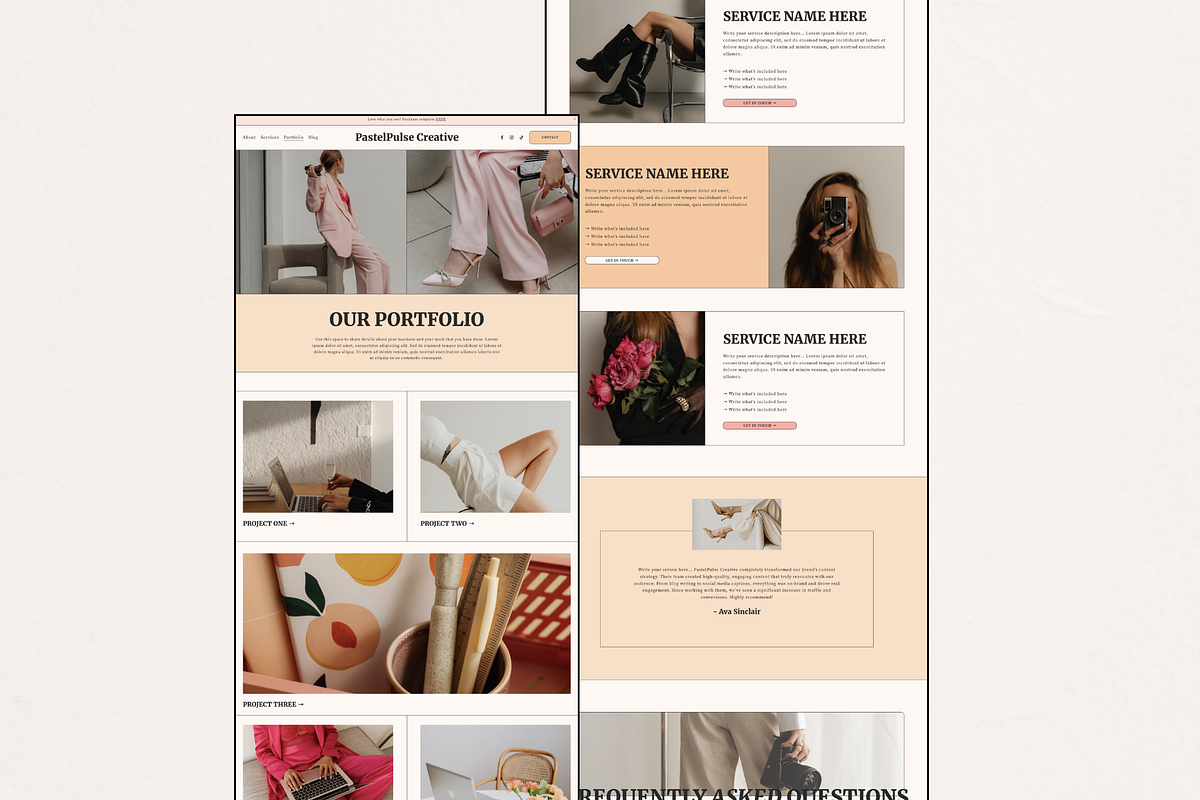 Bold Squarespace Website Template, a Squarespace Template by Breah Designs (Photo 2 of 10)