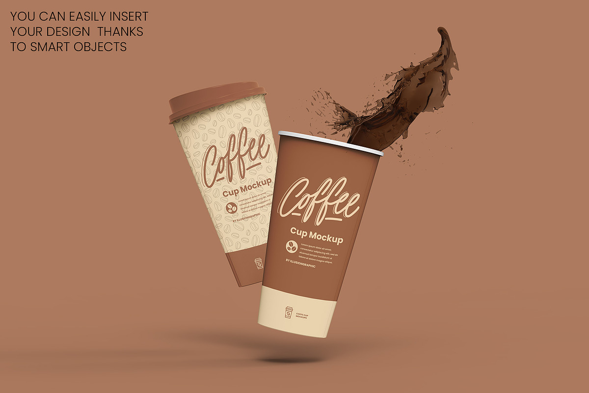 Coffee Cup Mockup - 8 views, a Cups & Container Mockup by Illusiongraphic (Photo 5 of 18)