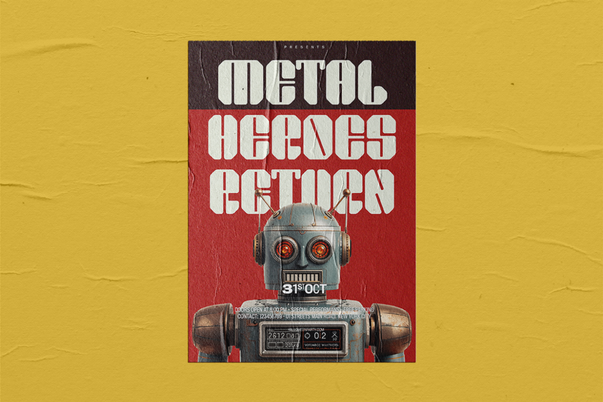 Retrovara Retro Techno Display Font, a Font by PutraCetol Studio (Photo 4 of 5)