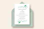 Misty Green Leaves Wedding Suite, an Invitation Template by Knotted Design (Thumbnail 3 of 5)