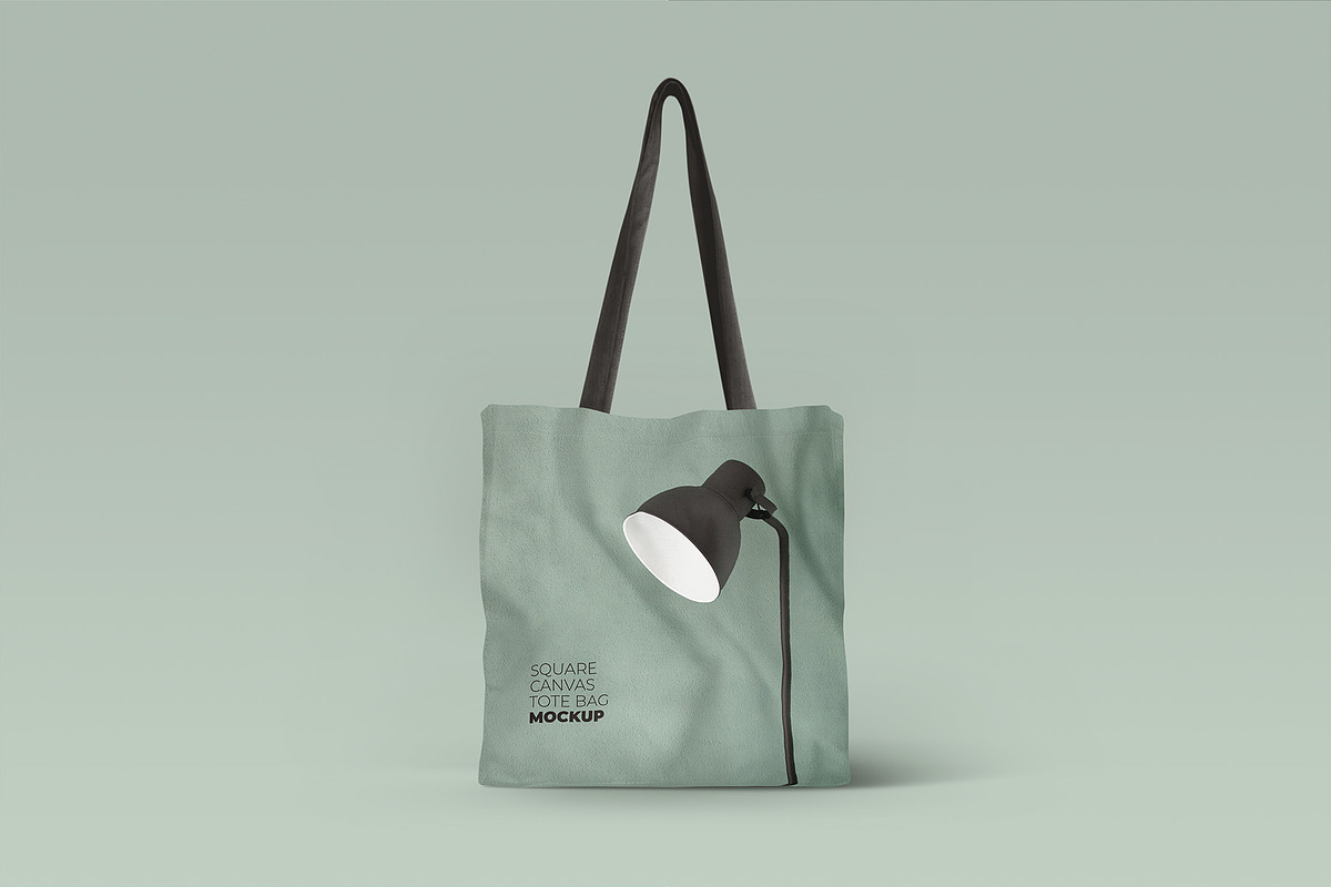 Square Canvas Tote Bag Mockup, a Product Mockup by Aurora Graphics (Photo 2 of 6)