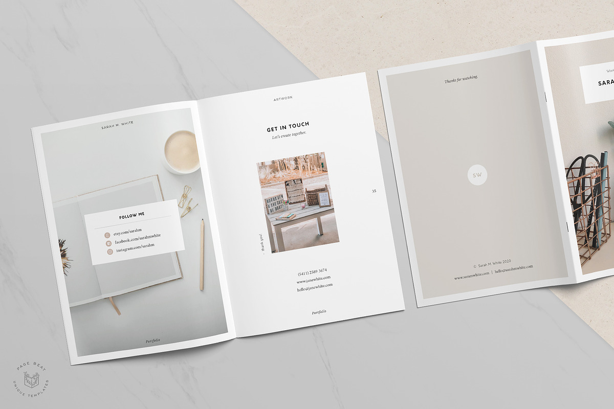 A5 Craft / Artist Portfolio Resume, a Brochure Template by PageBeat (Photo 10 of 11)