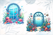 Under the Sea Window Clipart, a Graphic by designcity5 (Thumbnail 3 of 5)
