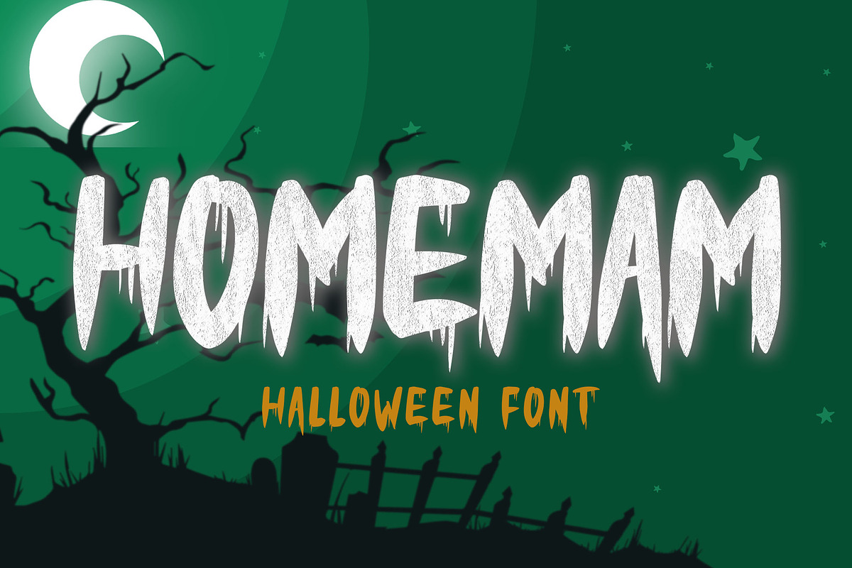HOMEMAM - Halloween Font, a Font by NTC Graphic (Photo 1 of 5)