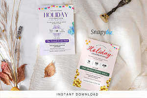 Holiday Party Invitation Canva Temp, an Invitation Template by Snapybiz