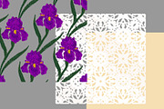 Iris Ornamental Vector Patterns, a Pattern Graphic by NayaChu (Thumbnail 4 of 8)