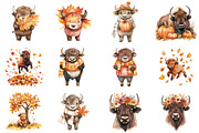 Autumn Bison Sublimation Clipart, an Illustration by CitraGraphics (Thumbnail 2 of 6)