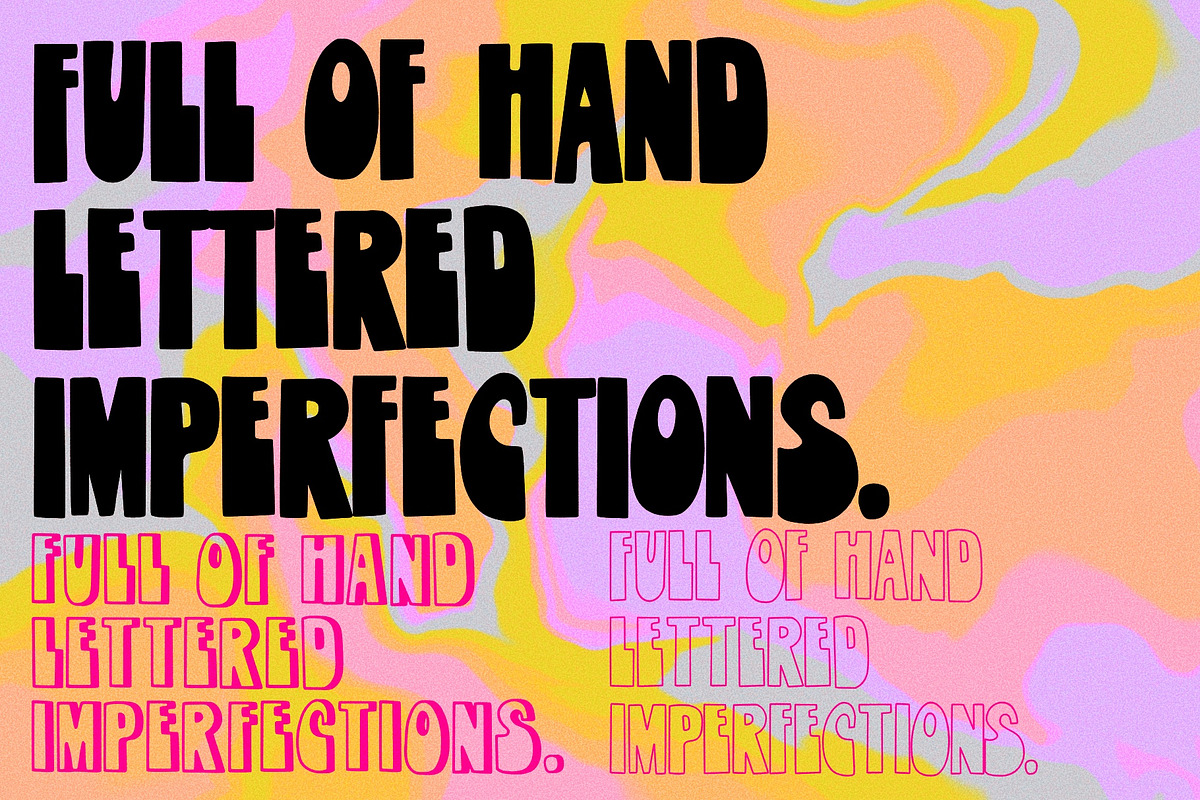 Psychedelitype Sooky - 3 font family, a Sans Serif Font by Dear Darling Design (Photo 5 of 8)