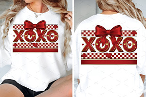 Retro XOXO Coquette Valentines PNG, an Illustration by Libby Wishes
