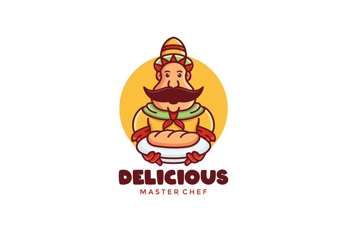 Mascot Chef Logo Vintage Vector, a Branding & Logo Template by majesticlogo
