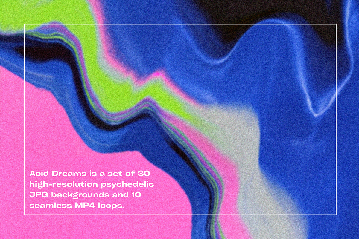 Acid Dreams: Psychedelic Grainy Pack, a Background Graphic by Anastasiia VNSK (Photo 3 of 14)