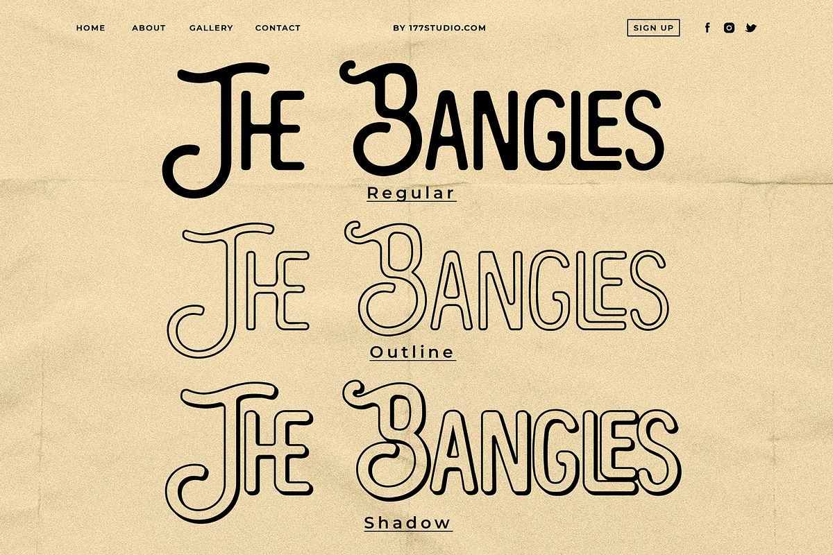 The Bangles - Vintage Sans Serif Fon, a Sans Serif Font by 177Studio (Photo 10 of 10)