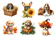 Watercolor Autumn Dog Clipart, an Illustration by Daily.Designs (Thumbnail 4 of 5)