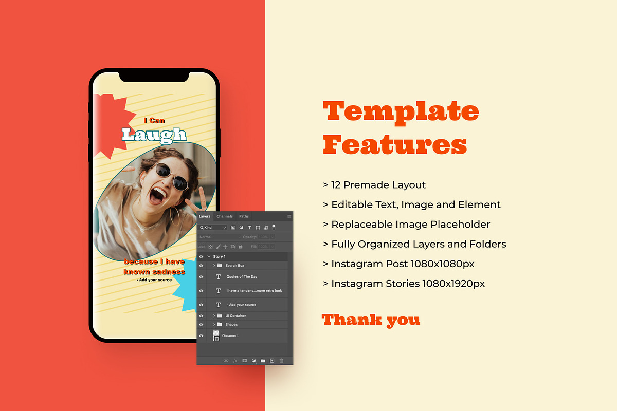 Smiley - Instagram Stories and Post, a Social Media Template by MYDesign (Photo 5 of 5)