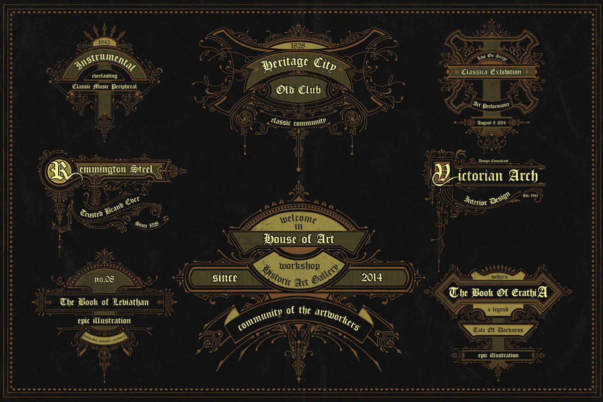 52Handdrawn Vector Banner Decoration preview 2