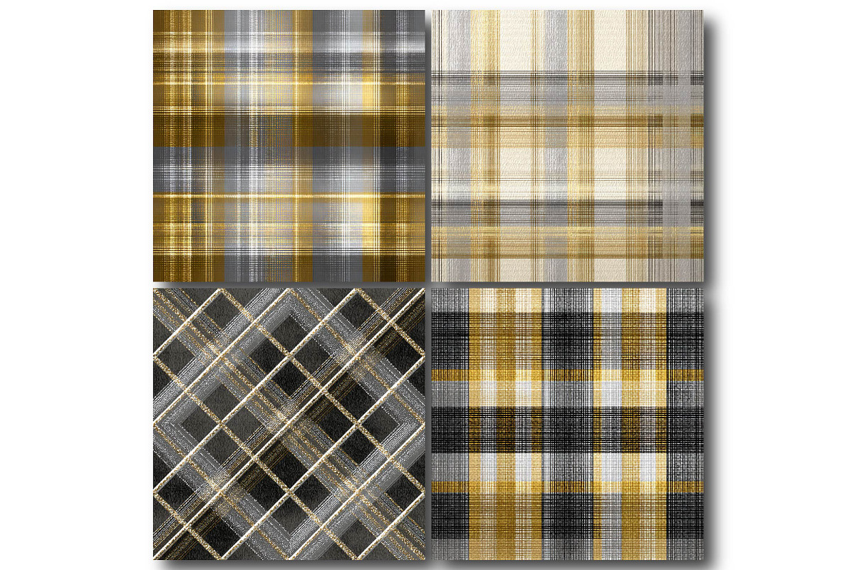 Golden & Silver Fabric Patterns, a Texture Illustration by DreamPrint404 (Photo 3 of 4)