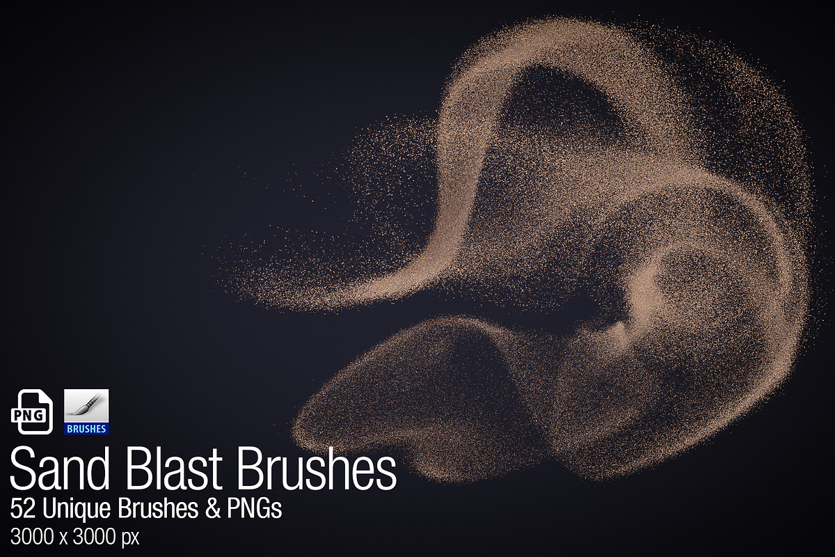 Sand Blast Brushes & PNGs, a Brush Add-On by Creative Graphics (Photo 2 of 4)