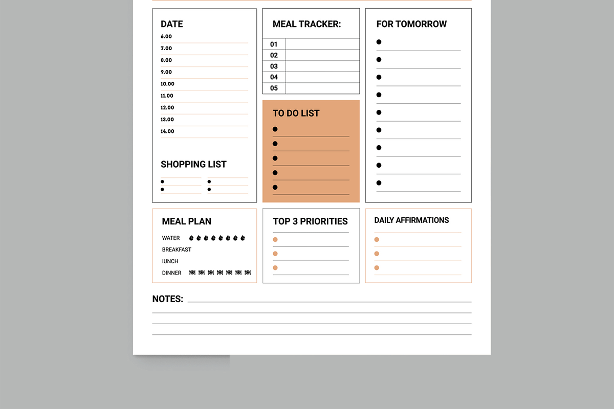 Daily Planner Layout, a Stationery Template by MightyDesign (Photo 5 of 8)