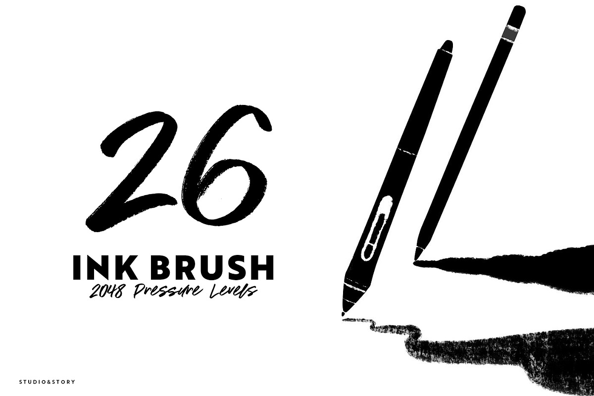Super ink brush set, a Brush Add-On by Studio&Story (Photo 3 of 5)