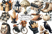 Beige & Black Autumn Watercolor PNG, an Illustration by Designking (Thumbnail 1 of 4)