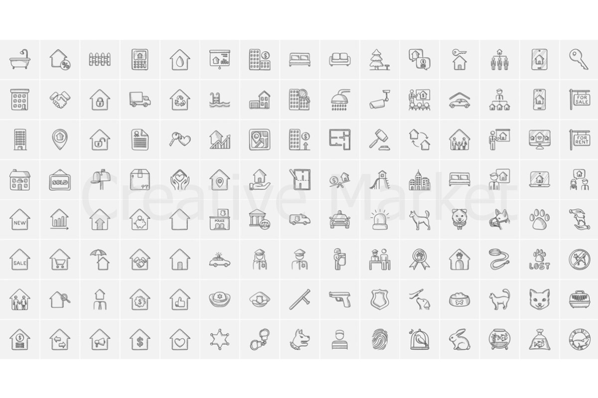 2200 vector sketch icons mega pack, an Outline Icon by Visual Generation (Photo 12 of 21)